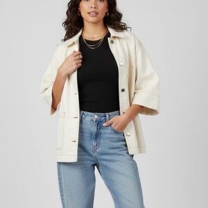 RVCA | Embroidered Oversized Denim Jacket - Size : XS